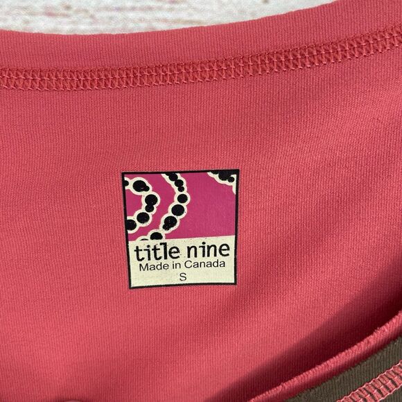 Title Nine Stretch Performance Tank Top Women's Size Small Brown/Pink - Picture 4 of 7